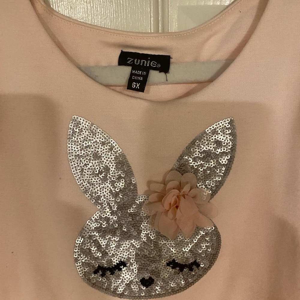 Girls bunny dress size 6x. Zunie Brand from Nordstom - Picture 3 of 5